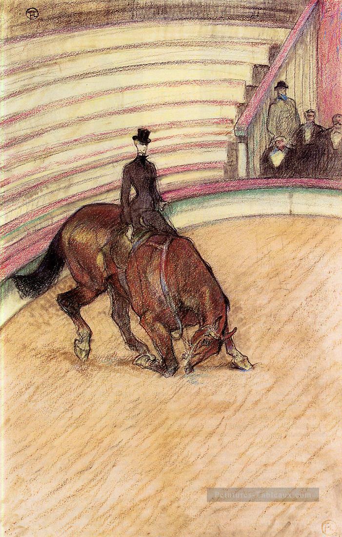 au cirque de dressage 1899 Toulouse Lautrec Henri de Peintures à l'huile
